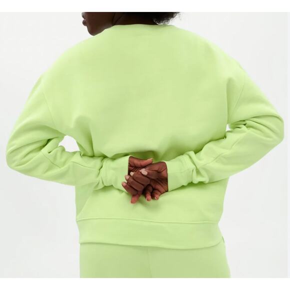 girlfriend collective lime crewneck sweatshirt - Picture 3 of 3